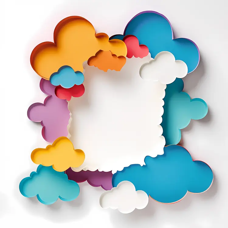 Colorful Paper Clouds