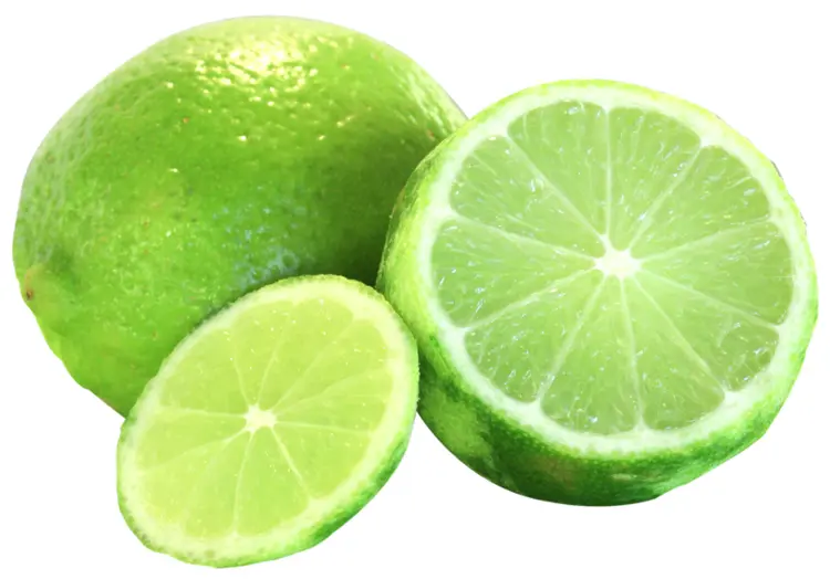Whole and Sliced Green Lime