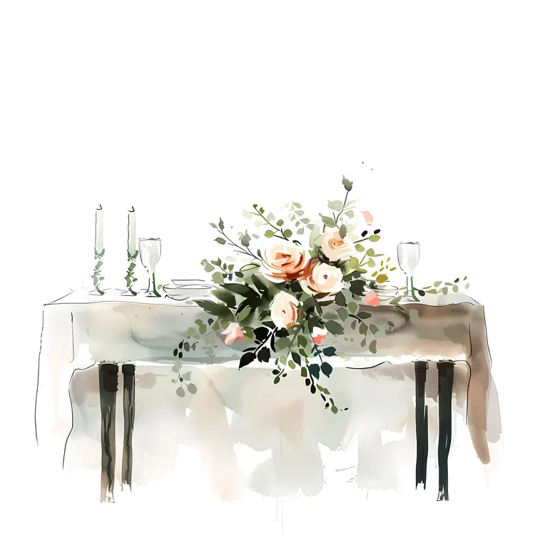 Simple Floral Table Setting