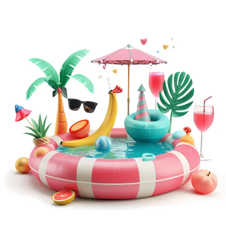 Fun Inflatable Pool with Accessories