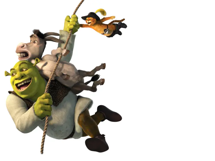 Green Ogre Swinging with Friends