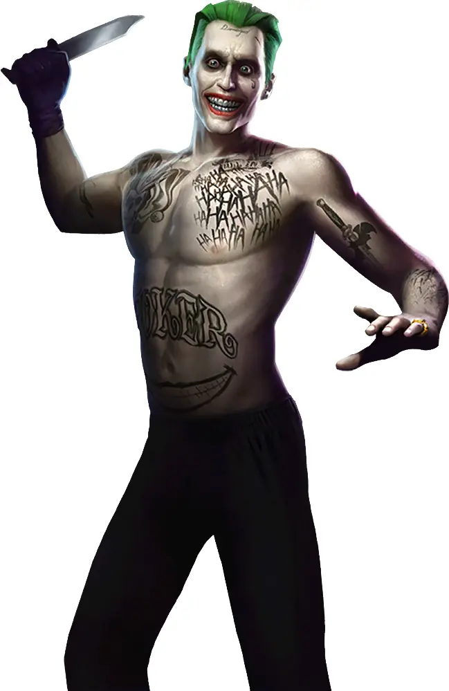 Tattooed Joker with Knife
