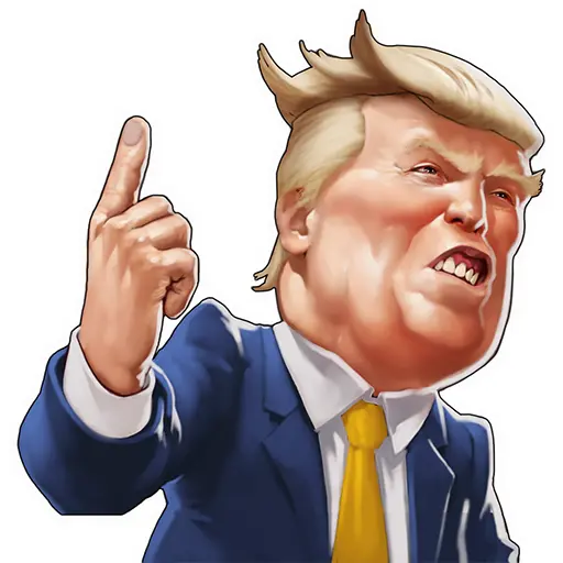 Cartoon Man Pointing in Suit