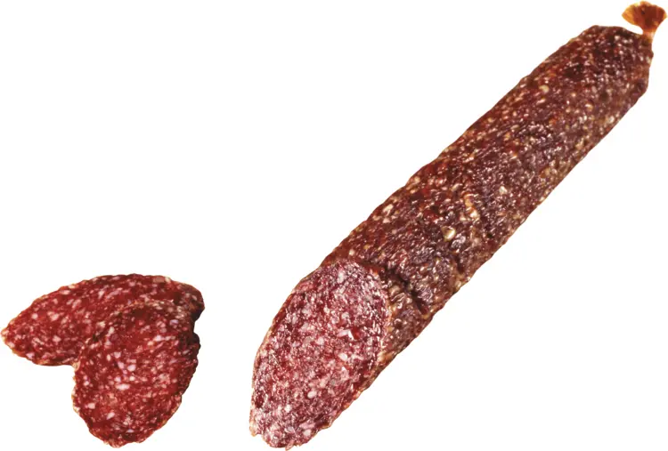 Sliced Salami on Transparent Background