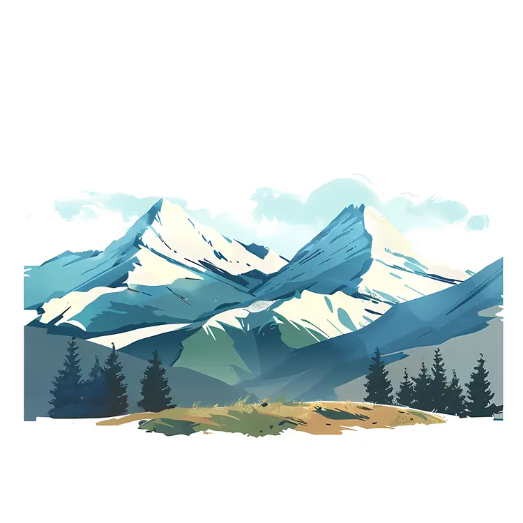 Snow-Capped Mountain Landscape