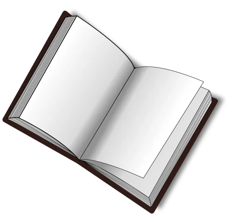 Open Book with Blank Pages