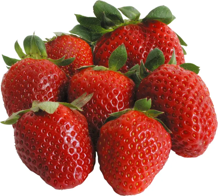 Cluster of Fresh Strawberries