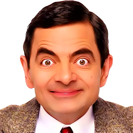 Funny Man in Brown Suit with Red Tie