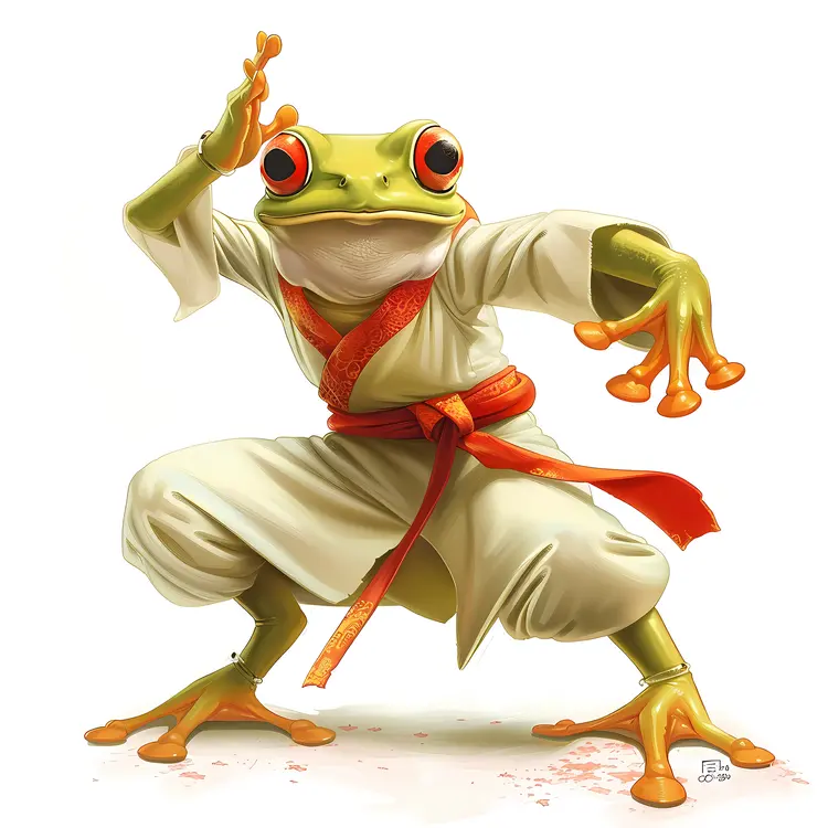 Frog Martial Artist in White Robe
