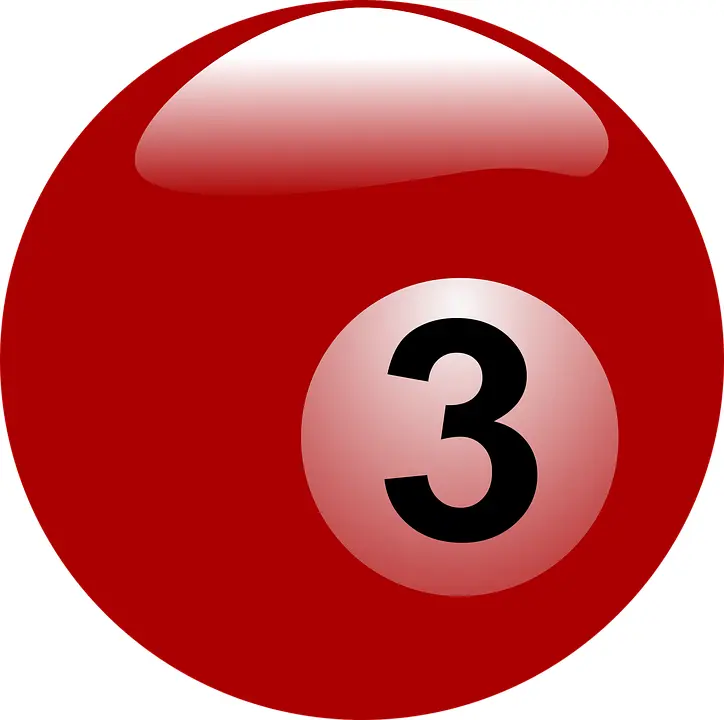 Red 3 Ball for Billiards Game