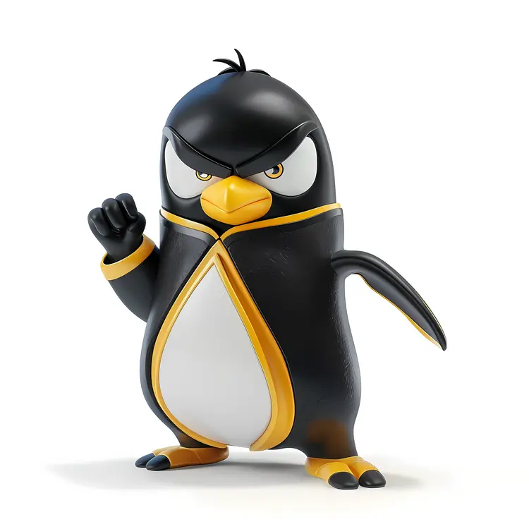 Cute Martial Arts Penguin