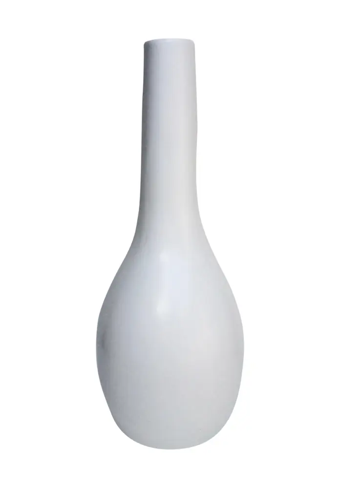 Sleek White Ceramic Vase for Minimalist Decor