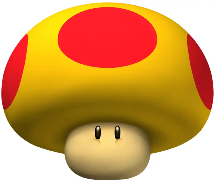 Cartoon Mushroom with Red Spots
