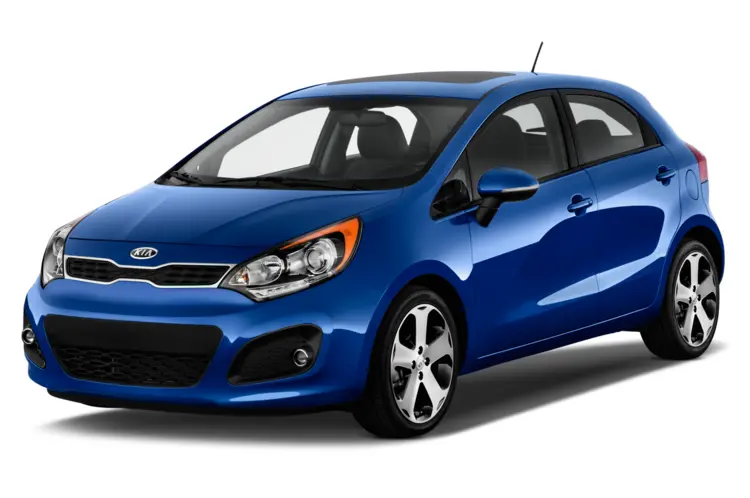 Blue Kia Hatchback for Urban Commuting