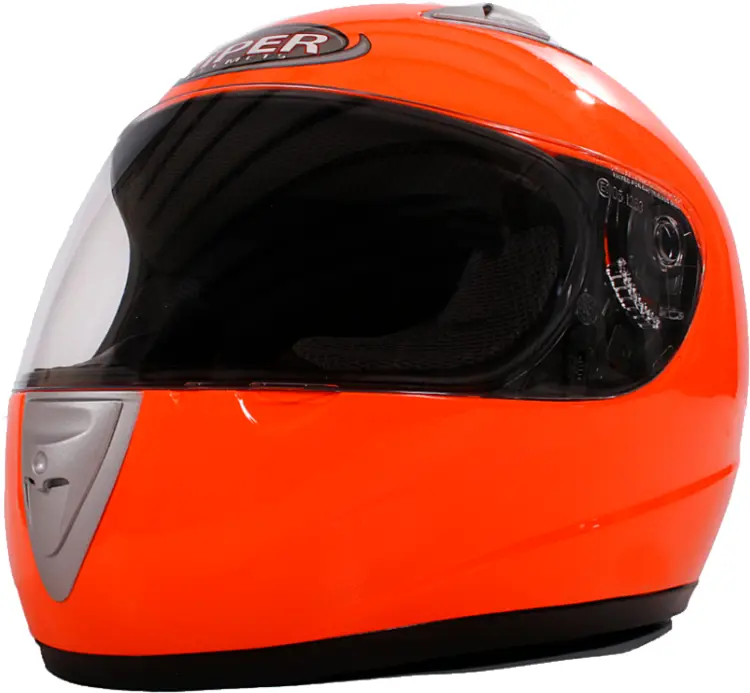 Bright Orange Motorcycle Helmet