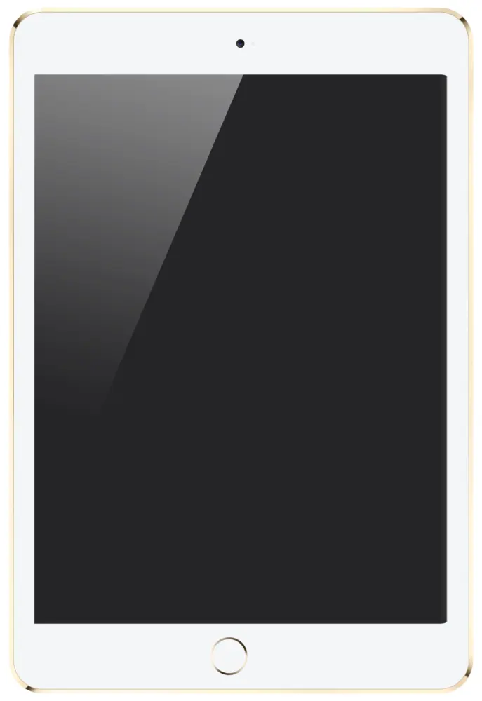 White Tablet Device with Black Screen