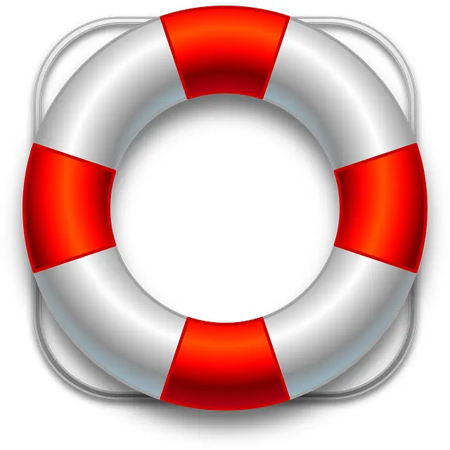 Red and White Lifebuoy for Safety