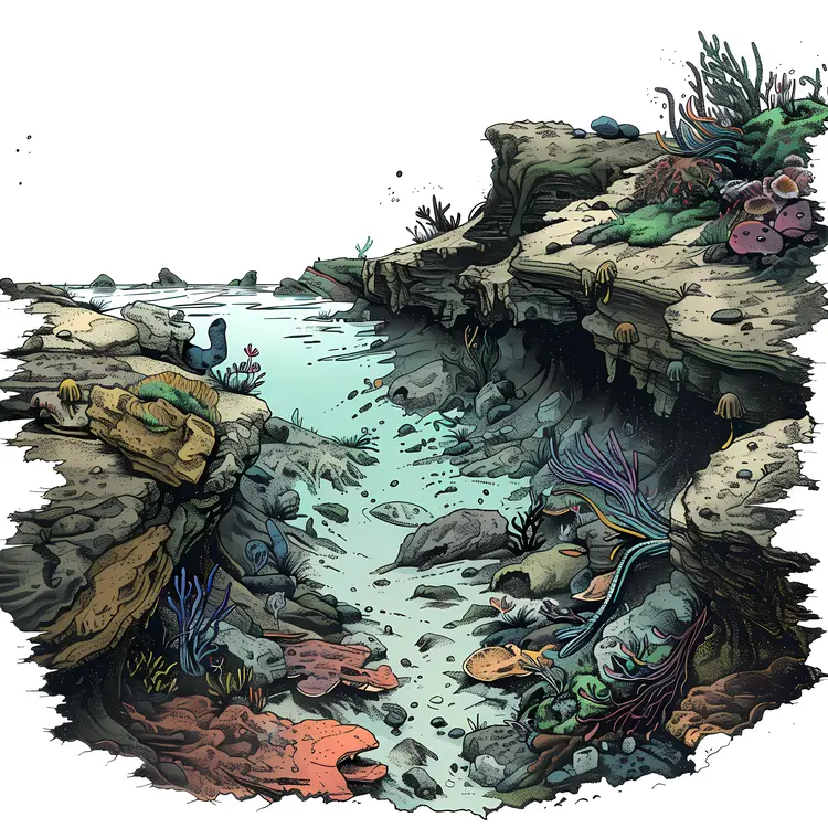 Rocky Shore by the Water