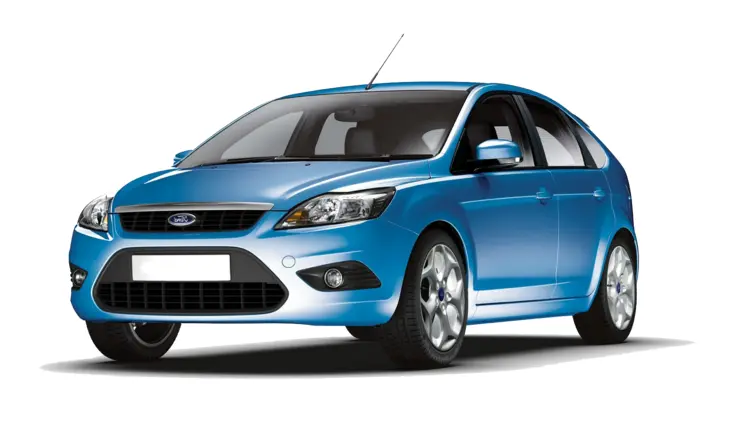Blue Compact Car