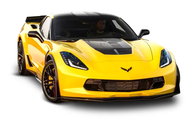 Yellow Chevrolet Corvette Sports Car