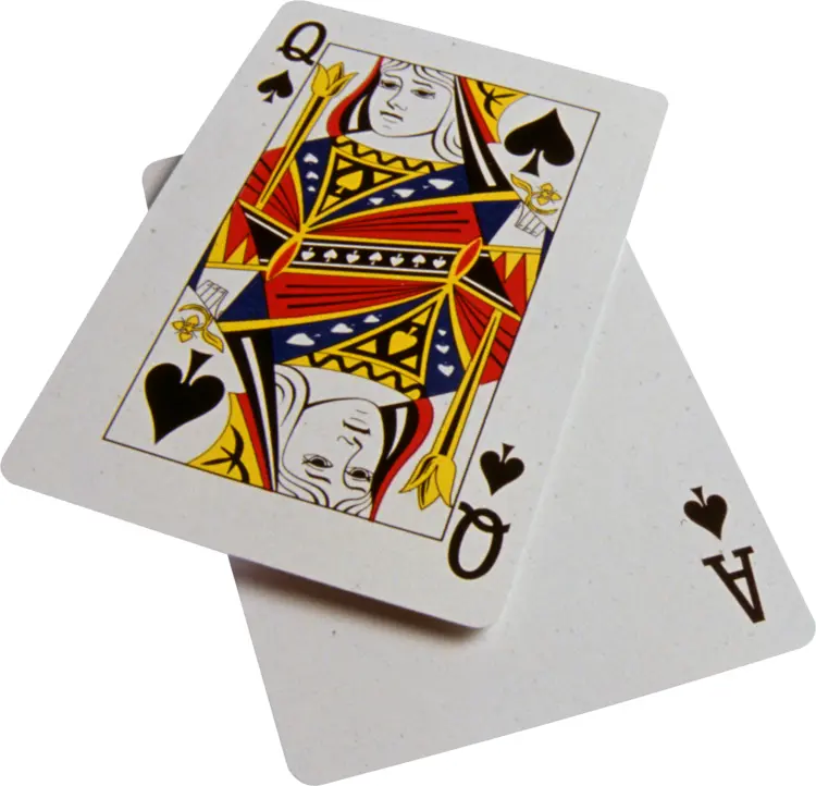 Queen and Ace of Spades Playing Cards
