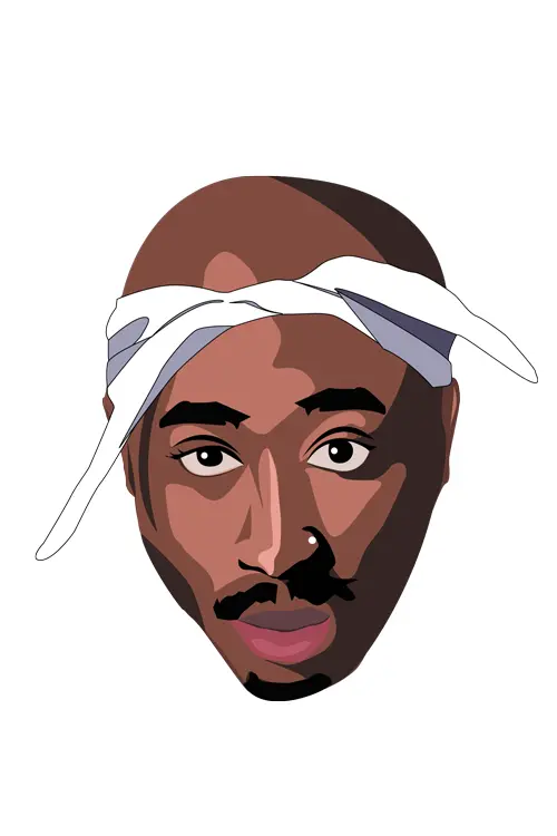 Illustrated Man with White Bandana