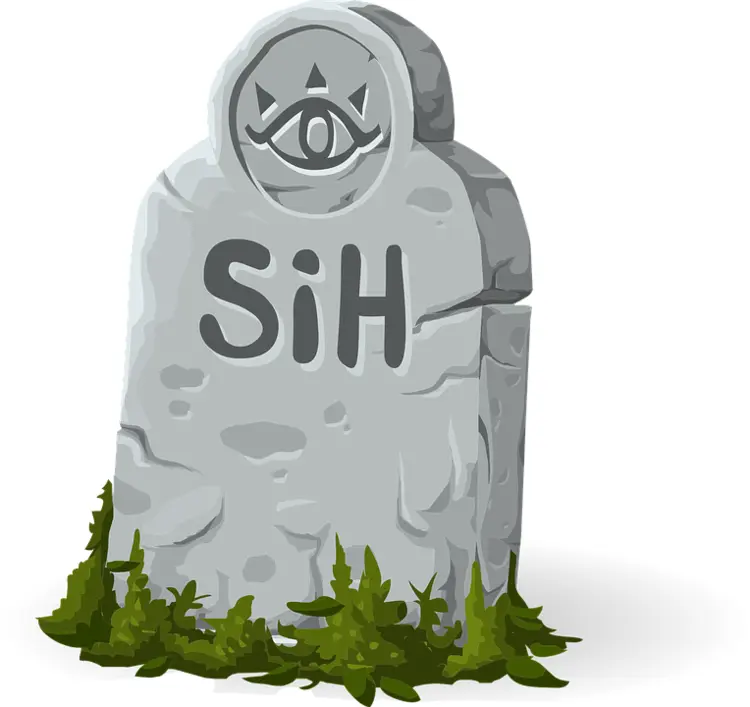 Tombstone with SiH Inscription for Halloween