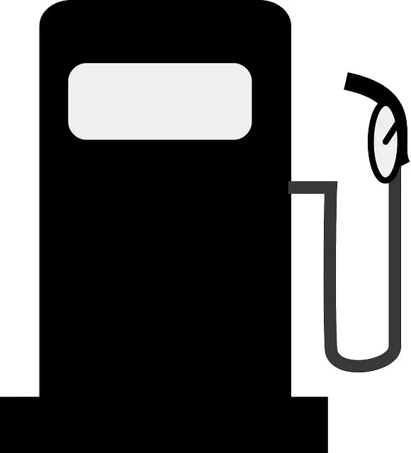 Black and White Gas Pump Icon