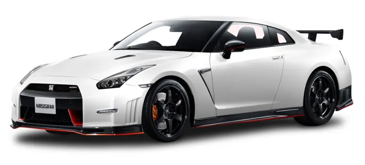 White Sports Car Side View