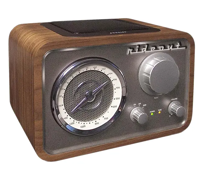 Vintage Wooden Radio with Dials