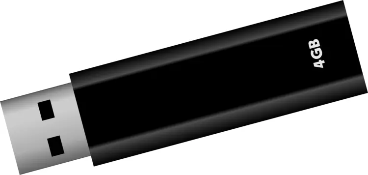 Black 4GB USB Drive for Data Storage