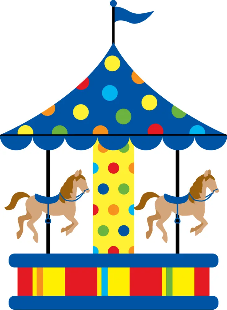 Colorful Carousel Ride for Amusement