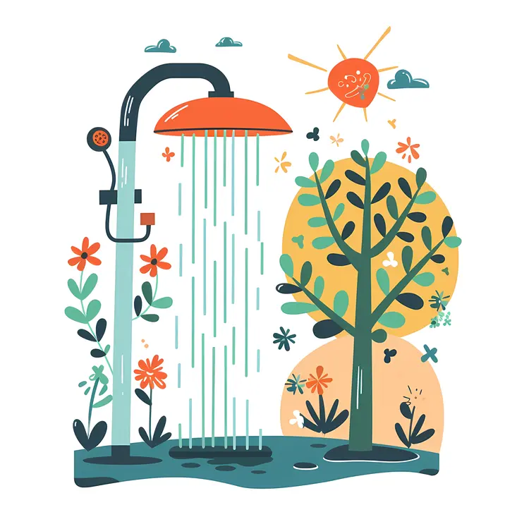 Outdoor Shower in Garden