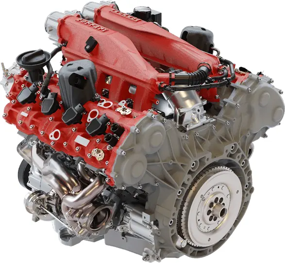 Red Ferrari Engine