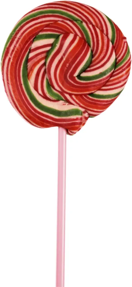 Red and Green Swirled Lollipop