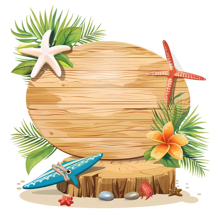 Decorative Wooden Beach Sign