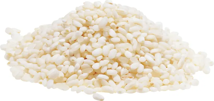 Pile of White Rice Grains