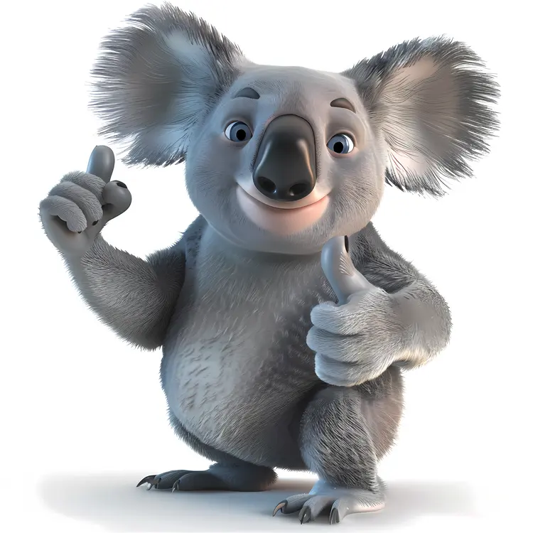 Cute Koala Giving Thumbs Up