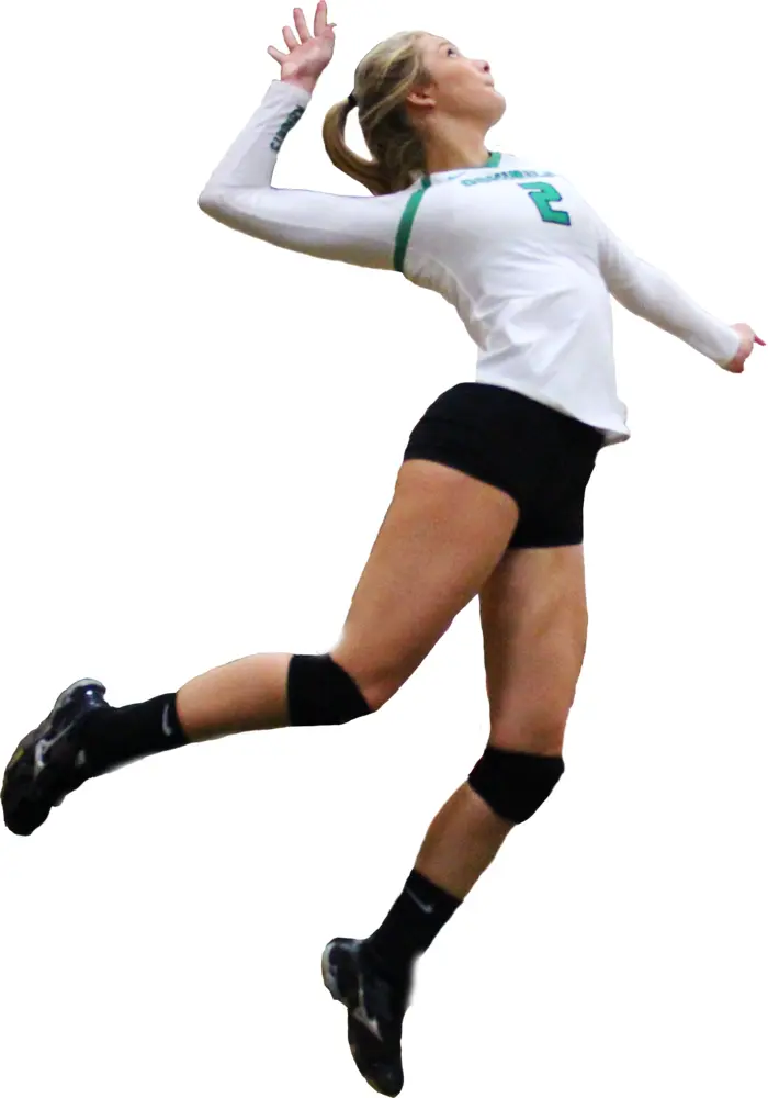 Indoor Volleyball Player in Action