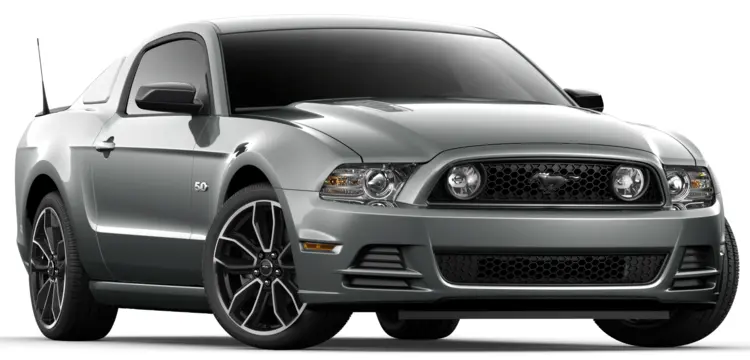 Gray Mustang Sports Car