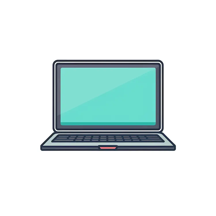 Laptop with Blue Display