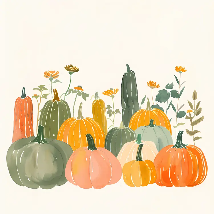Colorful Pumpkins for Halloween