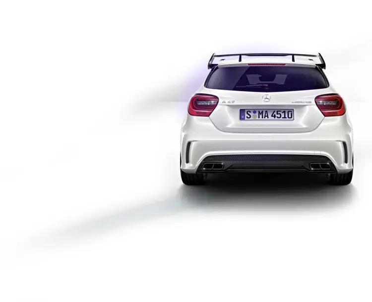 White Sporty Car Rear View