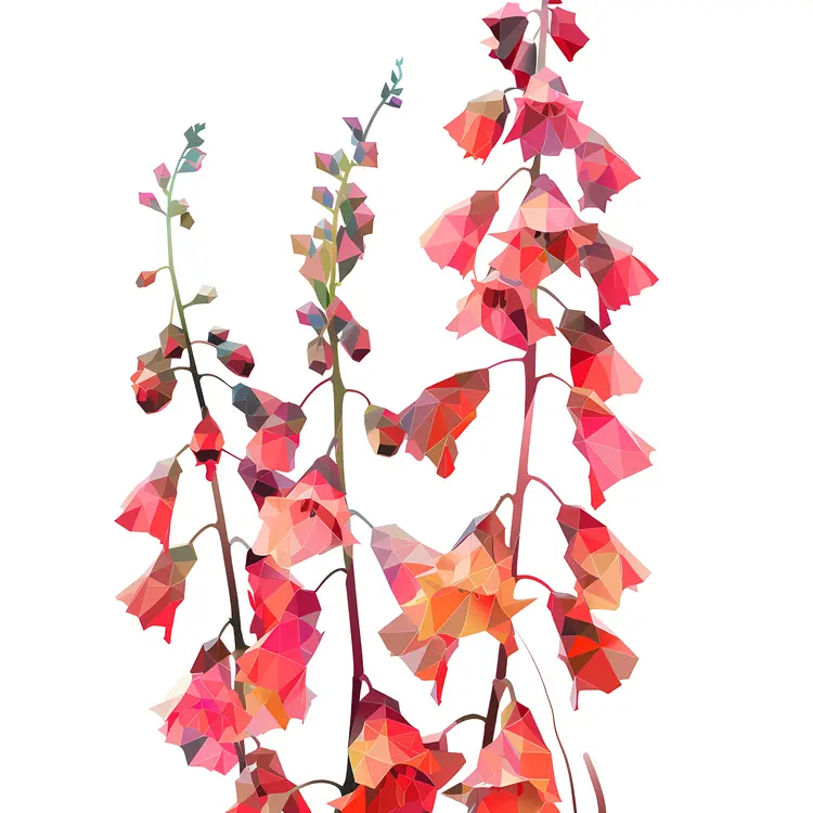 Geometric Flower Stems