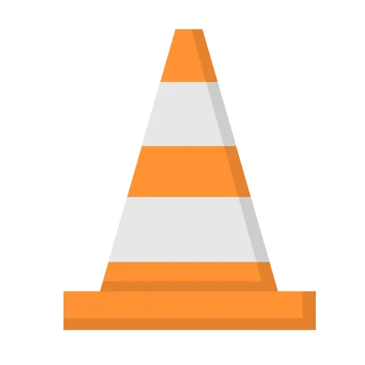 Orange and White Traffic Cone for Road Safety