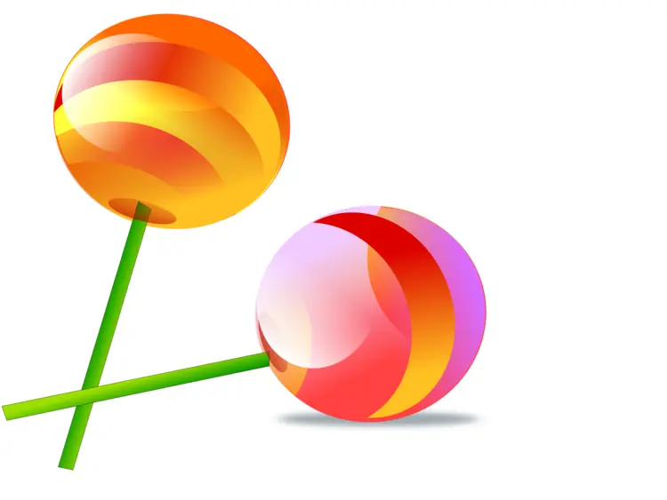 Colorful Lollipops with Sticks