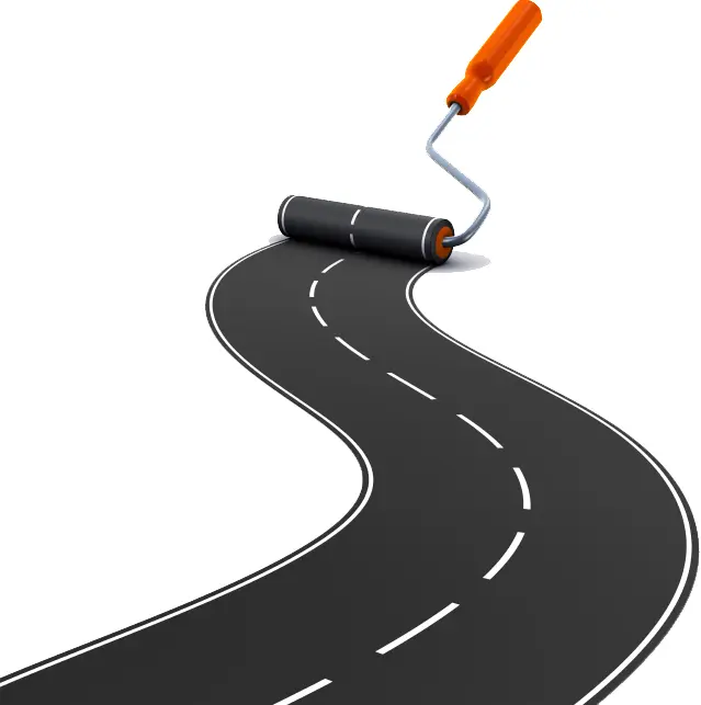 Road Being Painted Illustration