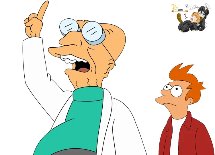 Red Jacket Character with Scientist Cartoon Character