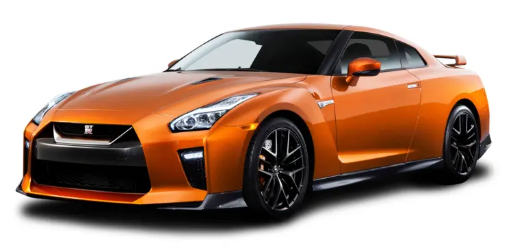 Orange Nissan GT-R