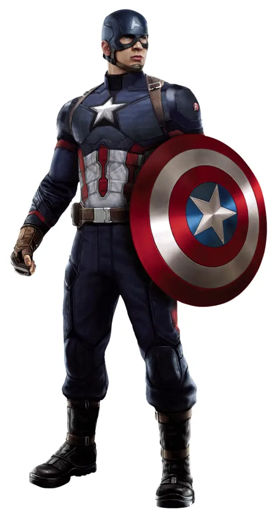 Captain America Standing with Shield